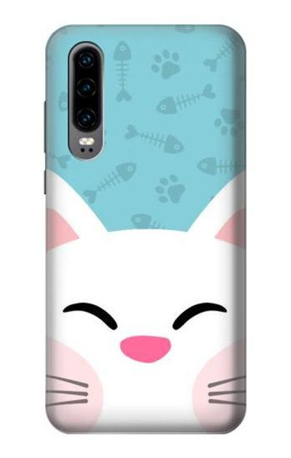 S3542 Cute Cat Cartoon Hülle Schutzhülle Taschen für Huawei P30