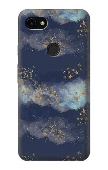 S3364 Gold Star Sky Hülle Schutzhülle Taschen für Google Pixel 3a XL