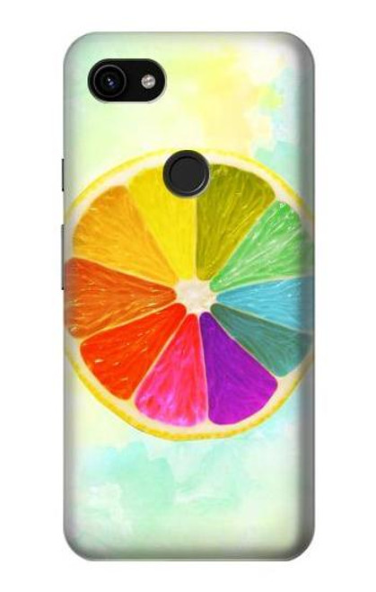 S3493 Colorful Lemon Hülle Schutzhülle Taschen für Google Pixel 3a XL