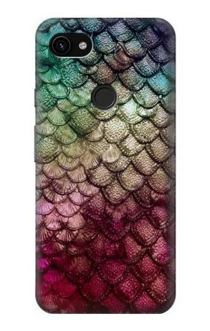 S3539 Mermaid Fish Scale Hülle Schutzhülle Taschen für Google Pixel 3a XL