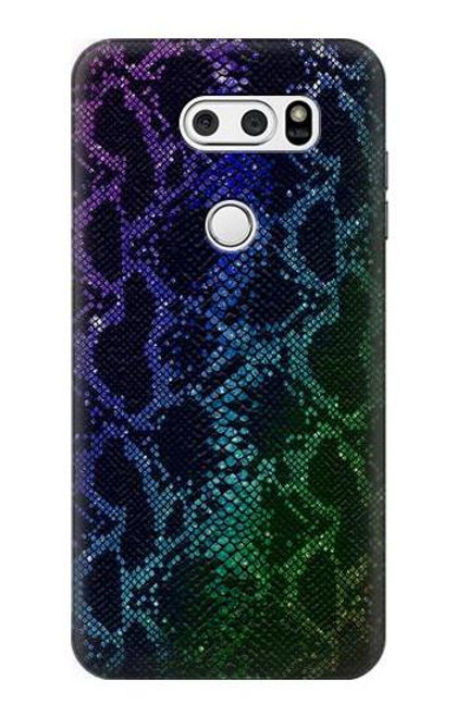 S3366 Rainbow Python Skin Graphic Print Hülle Schutzhülle Taschen für LG V30, LG V30 Plus, LG V30S ThinQ, LG V35, LG V35 ThinQ