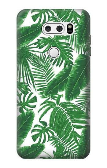 S3457 Paper Palm Monstera Hülle Schutzhülle Taschen für LG V30, LG V30 Plus, LG V30S ThinQ, LG V35, LG V35 ThinQ