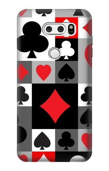 S3463 Poker Card Suit Hülle Schutzhülle Taschen für LG V30, LG V30 Plus, LG V30S ThinQ, LG V35, LG V35 ThinQ
