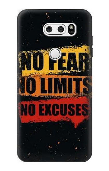 S3492 No Fear Limits Excuses Hülle Schutzhülle Taschen für LG V30, LG V30 Plus, LG V30S ThinQ, LG V35, LG V35 ThinQ
