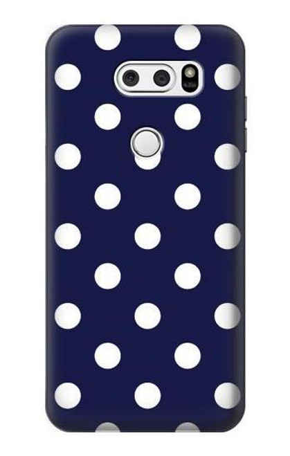 S3533 Blue Polka Dot Hülle Schutzhülle Taschen für LG V30, LG V30 Plus, LG V30S ThinQ, LG V35, LG V35 ThinQ