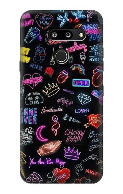 S3433 Vintage Neon Graphic Hülle Schutzhülle Taschen für LG G8 ThinQ