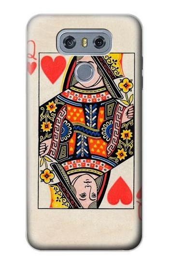S3429 Queen Hearts Card Hülle Schutzhülle Taschen für LG G6