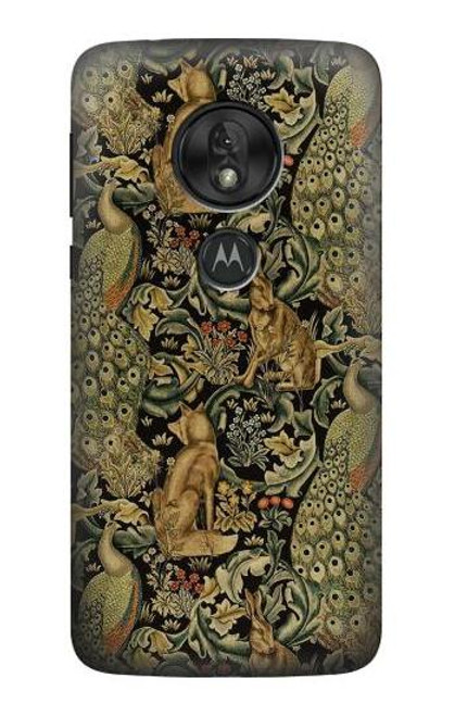 S3661 William Morris Forest Velvet Hülle Schutzhülle Taschen für Motorola Moto G7 Play