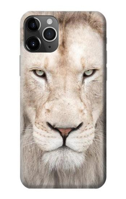 S2399 White Lion Face Hülle Schutzhülle Taschen für iPhone 11 Pro