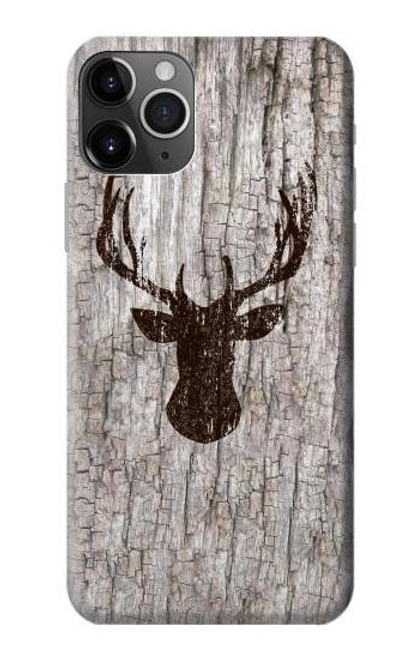 S2505 Reindeer Head Old Wood Texture Graphic Hülle Schutzhülle Taschen für iPhone 11 Pro