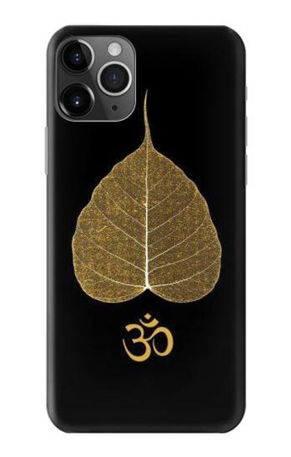 S2331 Gold Leaf Buddhist Om Symbol Hülle Schutzhülle Taschen für iPhone 11 Pro Max