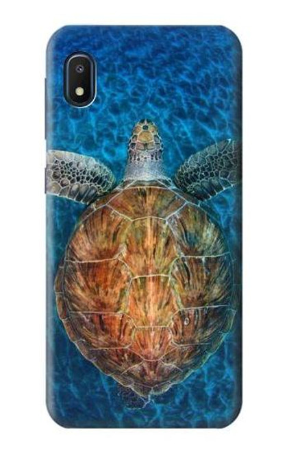 S1249 Blue Sea Turtle Hülle Schutzhülle Taschen für Samsung Galaxy A10e