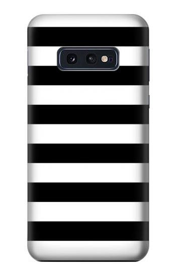 S1596 Black and White Striped Hülle Schutzhülle Taschen für Samsung Galaxy S10e