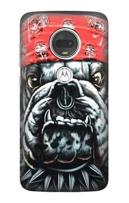 S0100 Bulldog American Football Hülle Schutzhülle Taschen für Motorola Moto G7, Moto G7 Plus