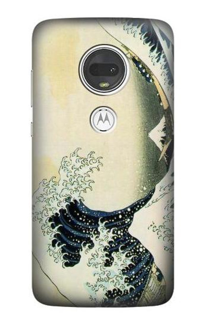 S1040 Hokusai The Great Wave of Kanagawa Hülle Schutzhülle Taschen für Motorola Moto G7, Moto G7 Plus