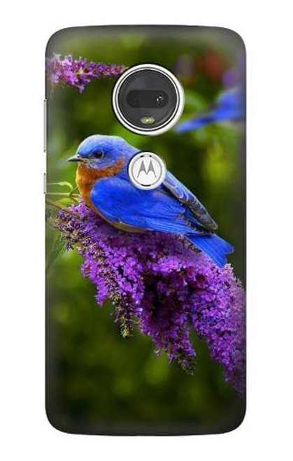 S1565 Bluebird of Happiness Blue Bird Hülle Schutzhülle Taschen für Motorola Moto G7, Moto G7 Plus