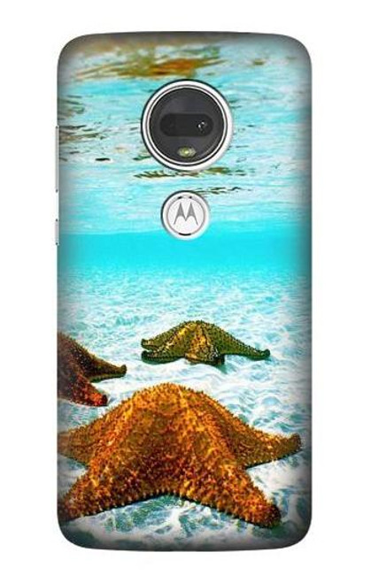 S1679 Starfish Sea Beach Hülle Schutzhülle Taschen für Motorola Moto G7, Moto G7 Plus