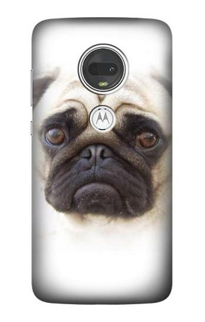 S1852 Pug Dog Hülle Schutzhülle Taschen für Motorola Moto G7, Moto G7 Plus