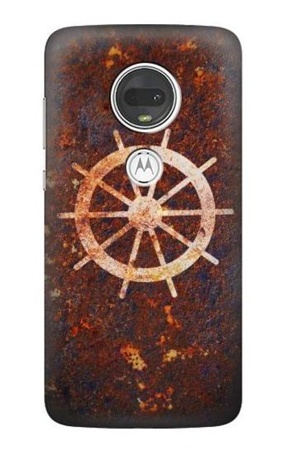 S2766 Ship Wheel Rusty Texture Hülle Schutzhülle Taschen für Motorola Moto G7, Moto G7 Plus