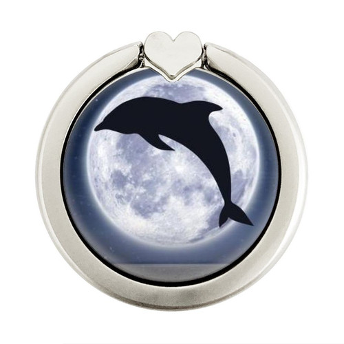 S3510 Dolphin Moon Night Grafik Ringhalter und PopSockets