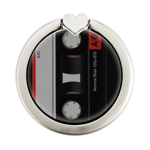 S3516 Vintage Cassette Tape Grafik Ringhalter und PopSockets