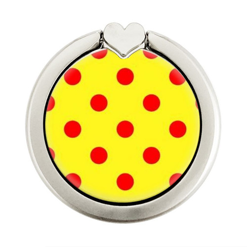 S3526 Red Spot Polka Dot Grafik Ringhalter und PopSockets