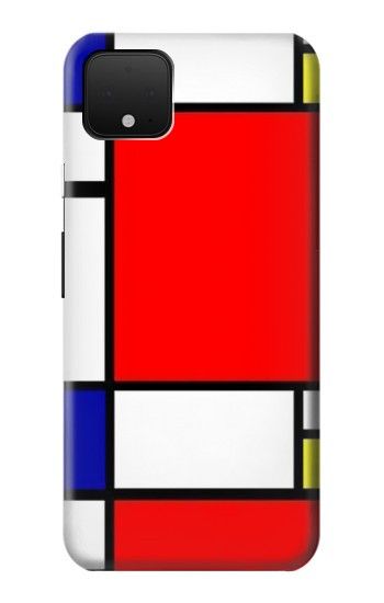 S0157 Composition Red Blue Yellow Hülle Schutzhülle Taschen für Google Pixel 4