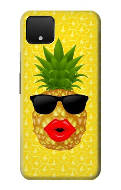 S2443 Funny Pineapple Sunglasses Kiss Hülle Schutzhülle Taschen für Google Pixel 4