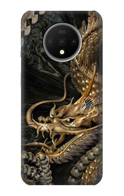 S0426 Gold Dragon Hülle Schutzhülle Taschen für OnePlus 7T