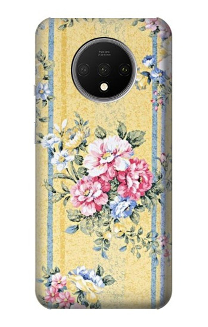 S2229 Vintage Flowers Hülle Schutzhülle Taschen für OnePlus 7T