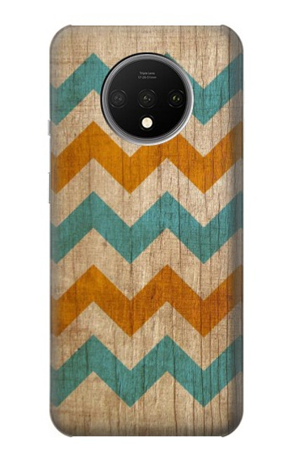 S3033 Vintage Wood Chevron Graphic Printed Hülle Schutzhülle Taschen für OnePlus 7T