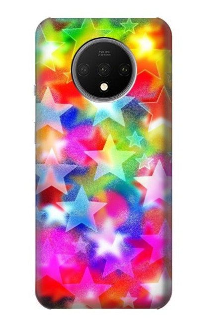 S3292 Colourful Disco Star Hülle Schutzhülle Taschen für OnePlus 7T
