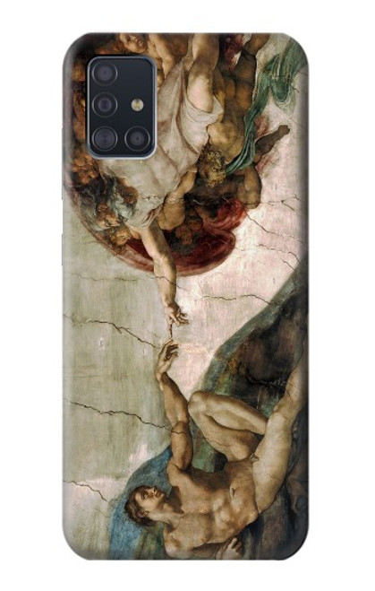 S0179 Michelangelo Creation of Adam Hülle Schutzhülle Taschen für Samsung Galaxy A51