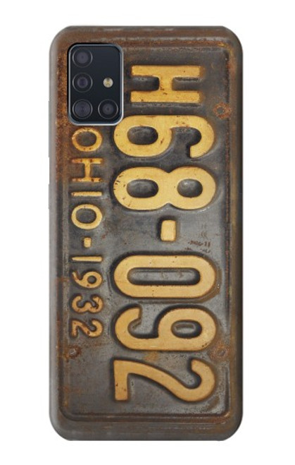 S3228 Vintage Car License Plate Hülle Schutzhülle Taschen für Samsung Galaxy A51