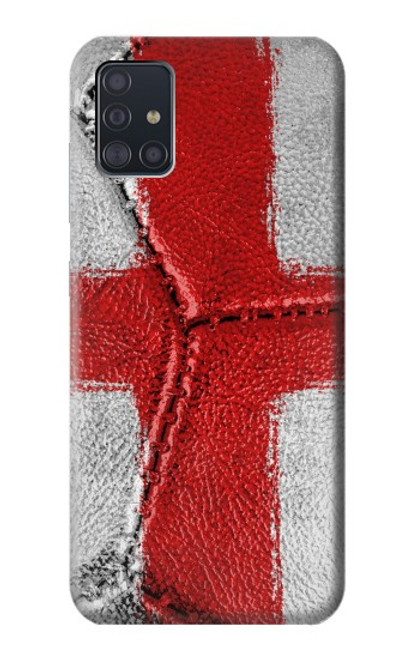 S3316 England Flag Vintage Football Graphic Hülle Schutzhülle Taschen für Samsung Galaxy A51