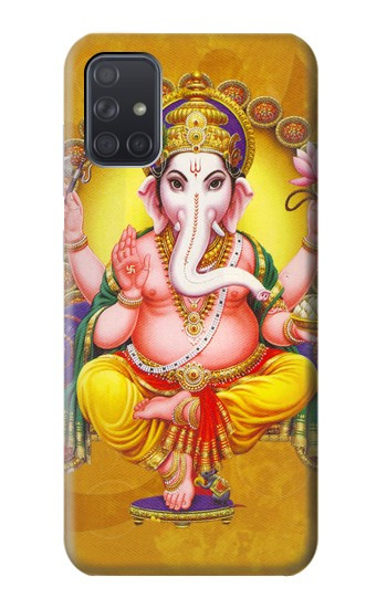 S0896 Lord Ganesh Hindu God Hülle Schutzhülle Taschen für Samsung Galaxy A71
