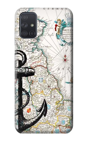 S1962 Nautical Chart Hülle Schutzhülle Taschen für Samsung Galaxy A71