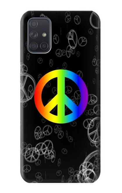 S2356 Peace Sign Hülle Schutzhülle Taschen für Samsung Galaxy A71