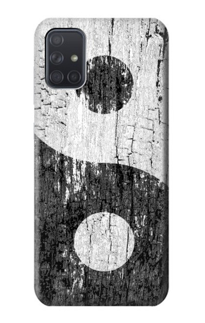 S2489 Yin Yang Wood Graphic Printed Hülle Schutzhülle Taschen für Samsung Galaxy A71