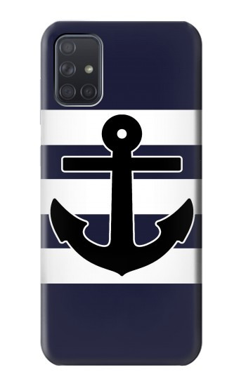 S2758 Anchor Navy Hülle Schutzhülle Taschen für Samsung Galaxy A71