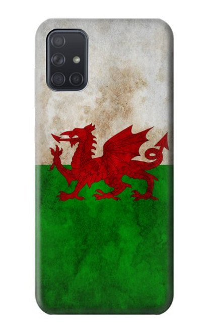 S2976 Wales Football Soccer Flag Hülle Schutzhülle Taschen für Samsung Galaxy A71