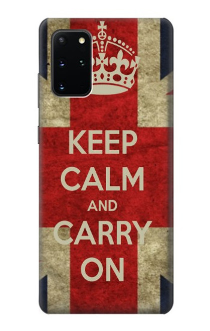 S0674 Keep Calm and Carry On Hülle Schutzhülle Taschen für Samsung Galaxy S20 Plus, Galaxy S20+
