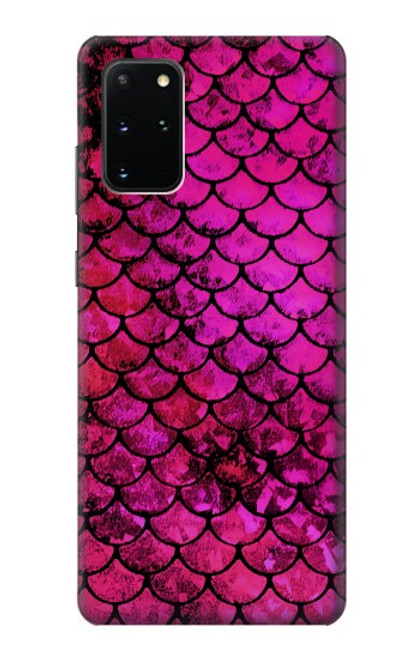 S3051 Pink Mermaid Fish Scale Hülle Schutzhülle Taschen für Samsung Galaxy S20 Plus, Galaxy S20+