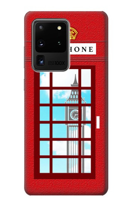 S2059 England British Telephone Box Minimalist Hülle Schutzhülle Taschen für Samsung Galaxy S20 Ultra