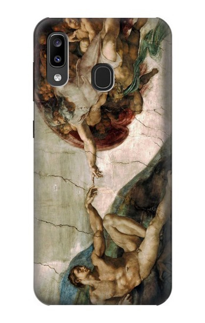 S0179 Michelangelo Creation of Adam Hülle Schutzhülle Taschen für Samsung Galaxy A20, Galaxy A30