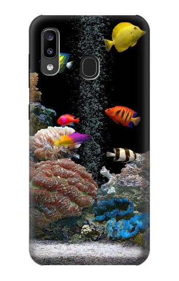 S0226 Aquarium Hülle Schutzhülle Taschen für Samsung Galaxy A20, Galaxy A30
