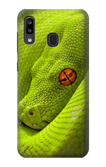 S0785 Green Snake Hülle Schutzhülle Taschen für Samsung Galaxy A20, Galaxy A30