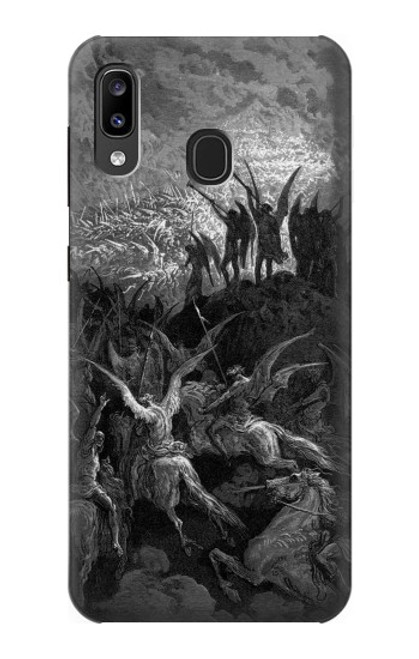 S1026 Gustave Dore Paradise Lost Hülle Schutzhülle Taschen für Samsung Galaxy A20, Galaxy A30