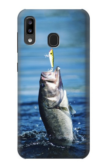 S1594 Bass Fishing Hülle Schutzhülle Taschen für Samsung Galaxy A20, Galaxy A30
