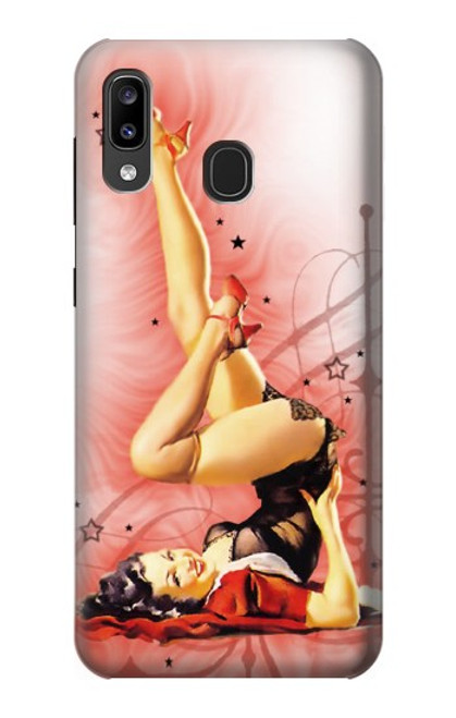 S1669 Pinup Girl Vintage Hülle Schutzhülle Taschen für Samsung Galaxy A20, Galaxy A30